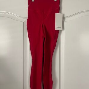 Lululemon Athletica Vibrant Red Full-Length Leggings